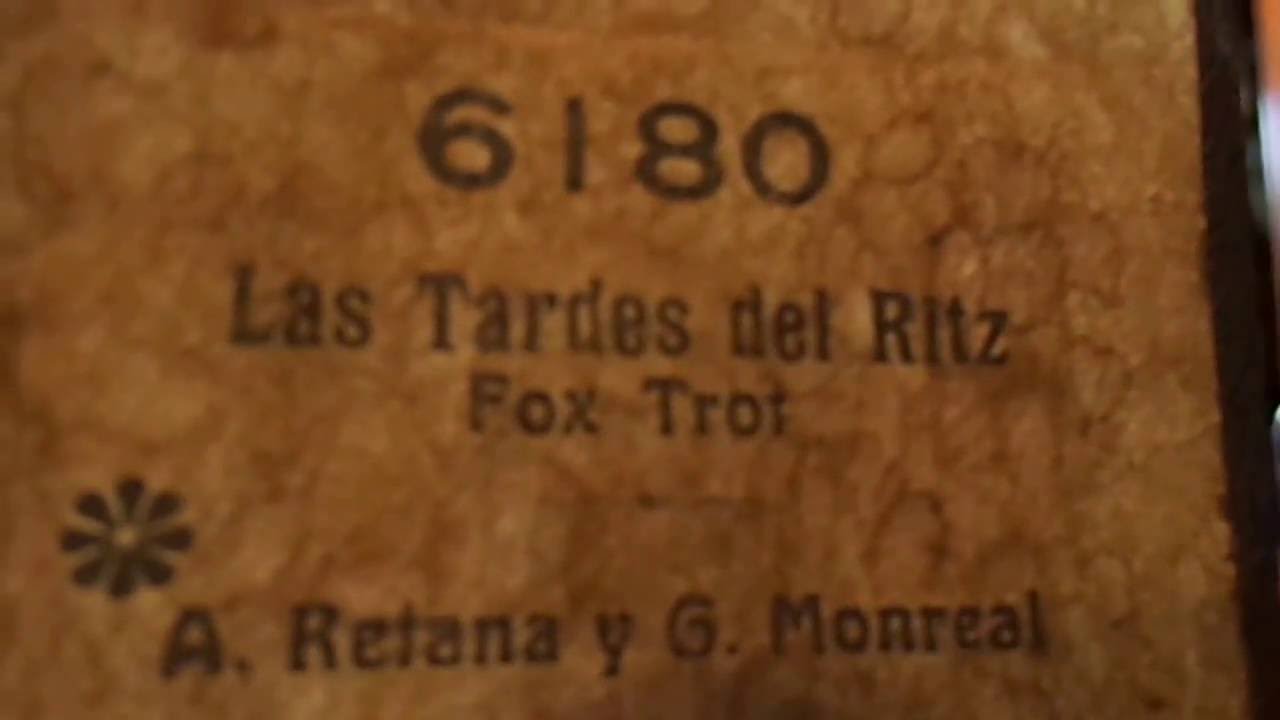 Las Tardes del Ritz: Fox trot de Retana & Monreal en pianola por Horacio Asborno, Viedma, Argentina