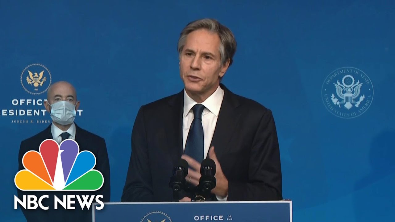 Biden's Secretary Of State Nominee Antony Blinken Delivers Remarks | NBC News
