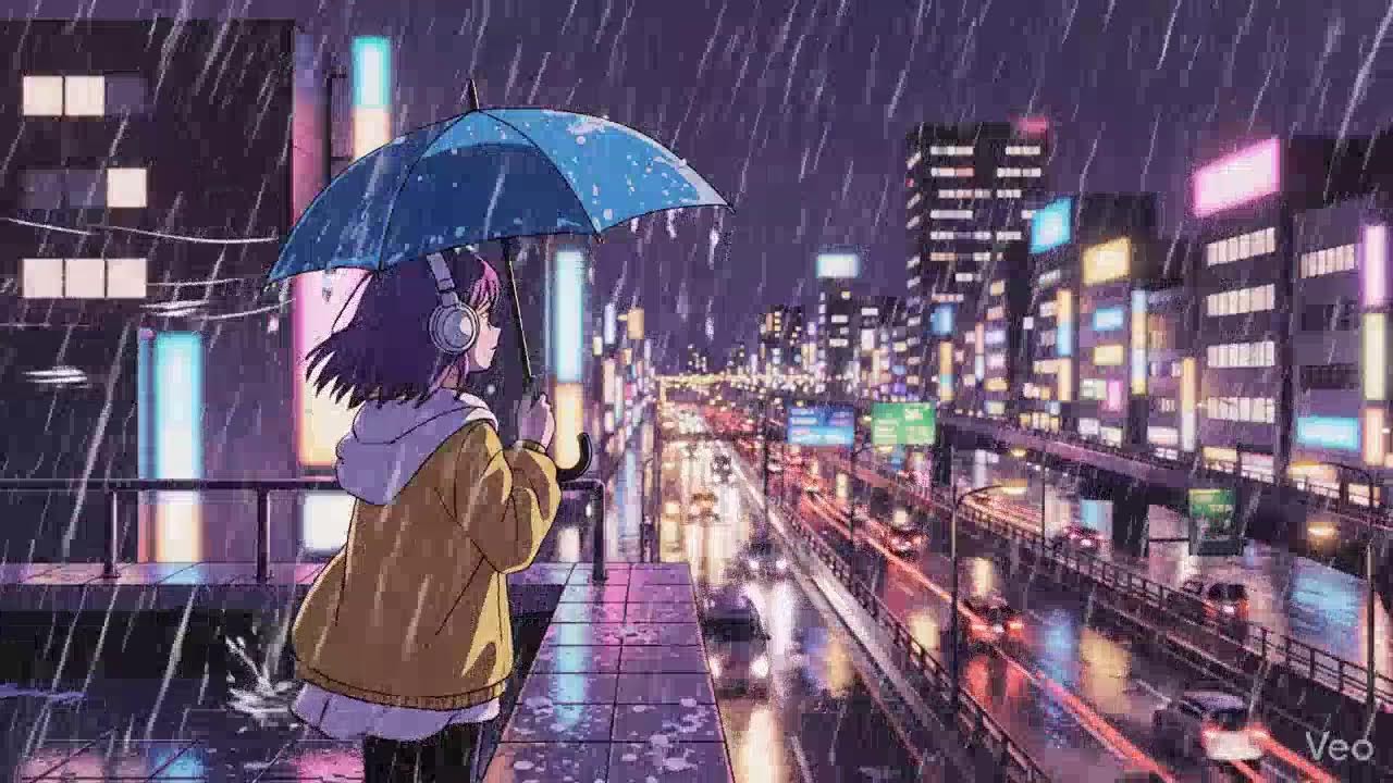 Rainy Neon Streets 🌧️ Japanese City Lofi | Study Beats