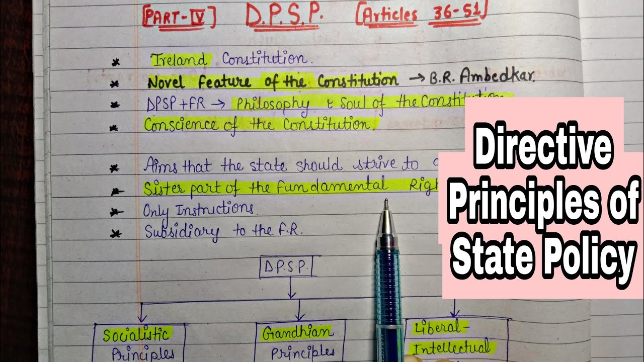 Directive principles of State Policy || lec.22 ||Handwritten Notes || Indian polity || An aspirant !