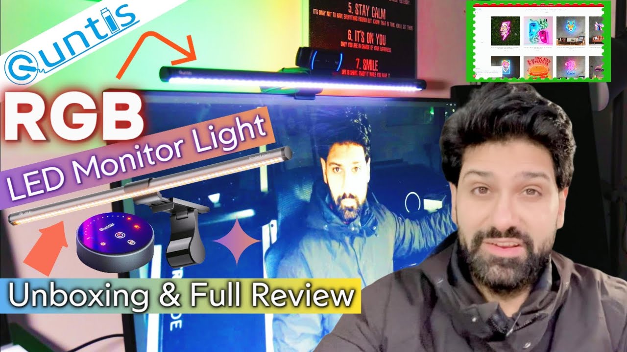 🔥 QUNTIS | RGB 🚦Pro+ Monitor Light Bar with Remote @Quntis #rgblights #affordable #trending #viral😃