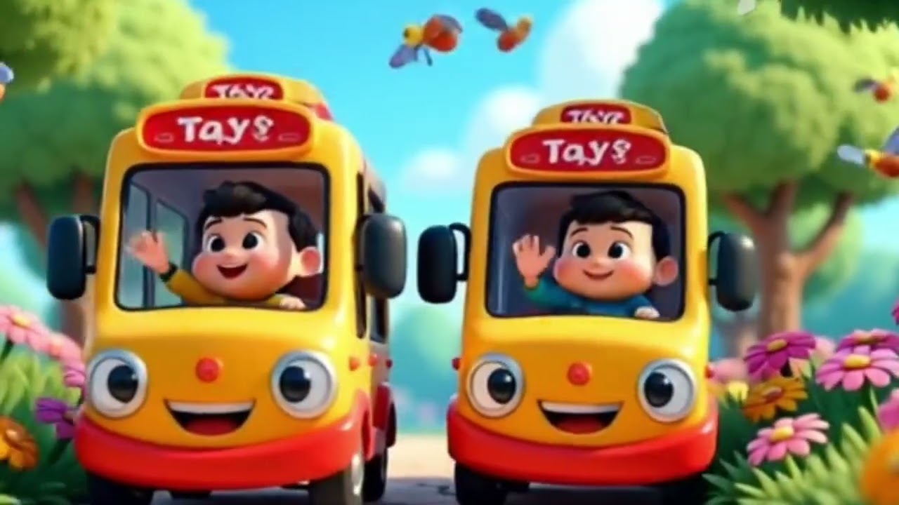 The Wheels On The Bus #youtubekids #kidssongs #babysongs 