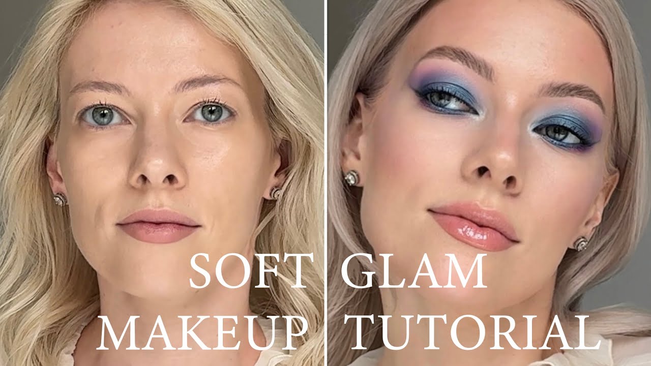 Soft Glam Makeup Tutorial | Blue & Pink Smokey Eye Look