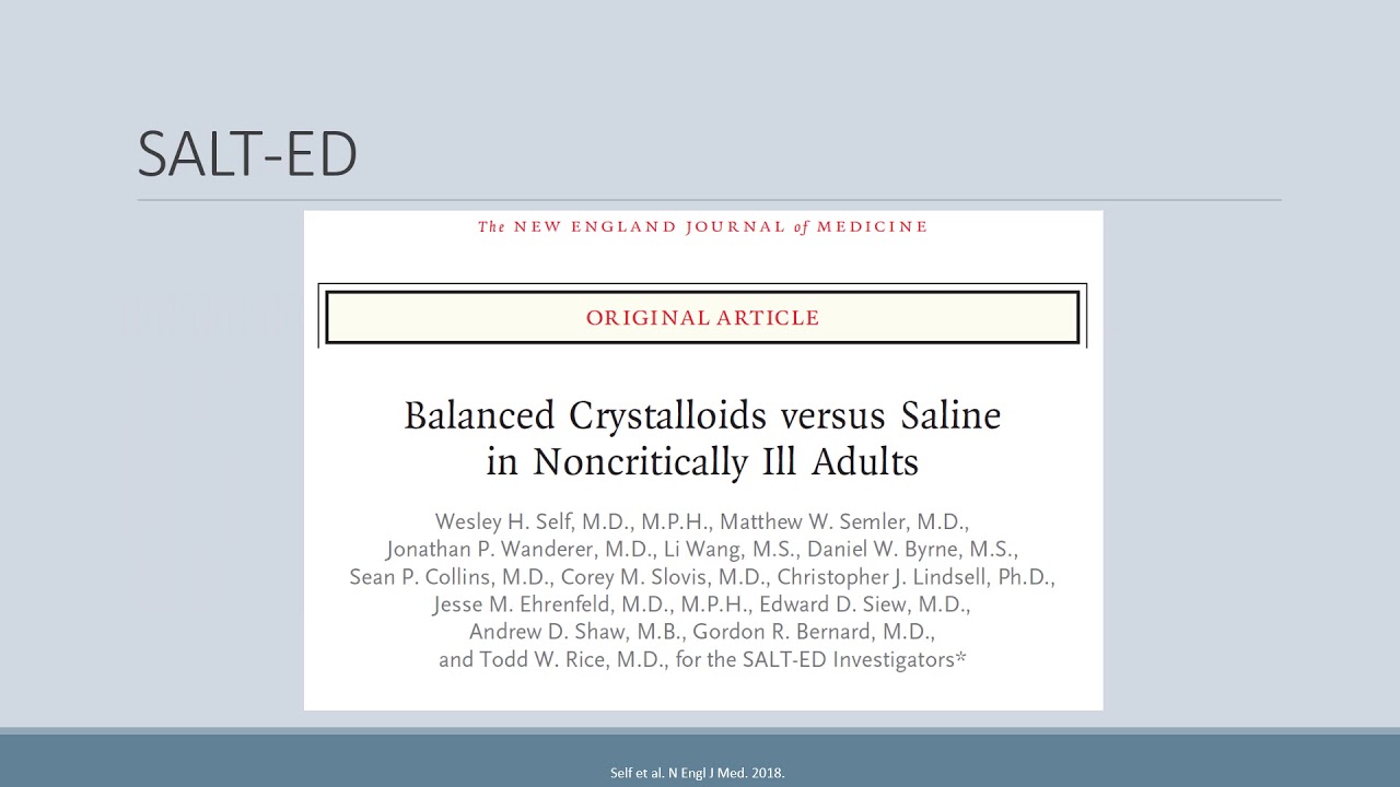 Balanced versus Unbalanced Fluid in ICU
