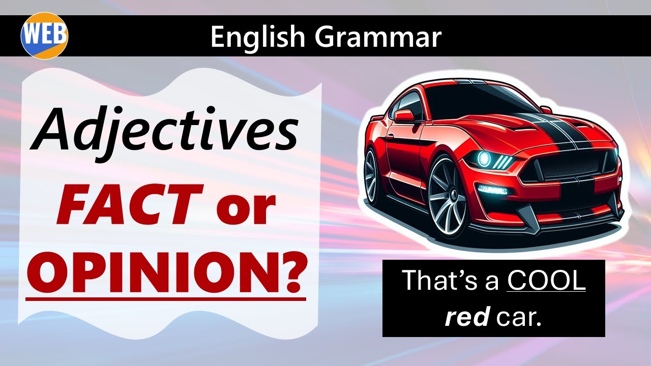 📢Master this English Grammar fast! Use Fact & Opinion adjectives correctly every time!🚀