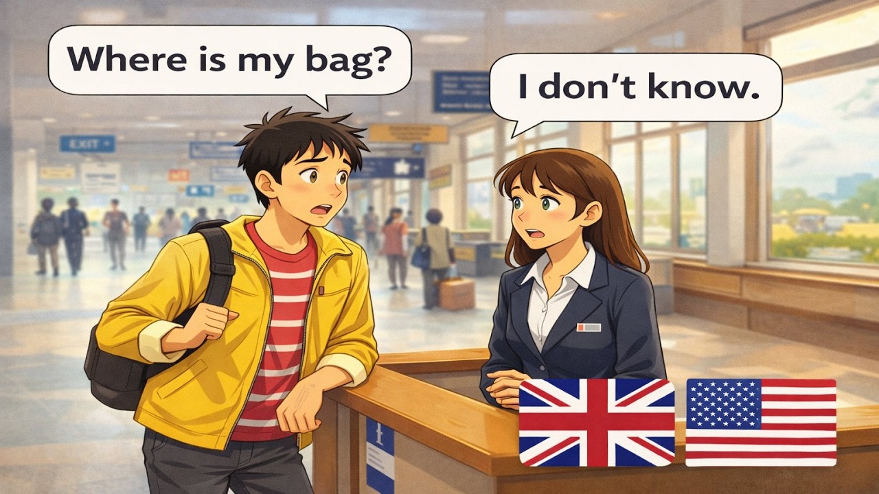 Someone Took My Bag! | Easy English Conversation at the Airport