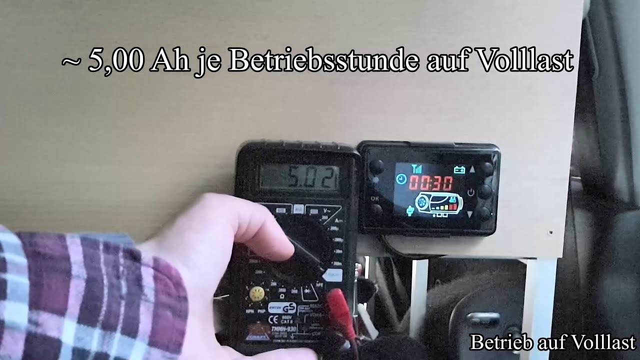 Aktualisiert 2022 💪 | Stromverbrauch in mehreren Einstellungen der China Diesel Luftheizung [F5.6]
