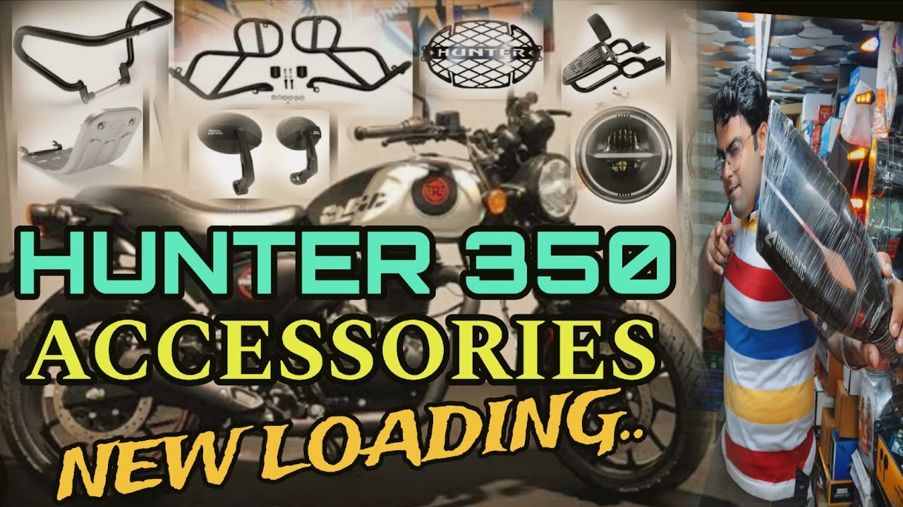 HUNTER 350 NEW ACCESSORIES 🔥// ROYAL ENFIELD ACCESSORIES //HUNTER 350 MODIFIED 🤩🤩// BIKE LIGHTS..