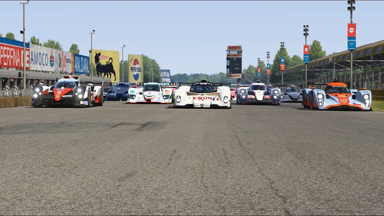 Porsche 919 Hybrid '17 vs Le Mans Cars Old at Monza Full Course 1966