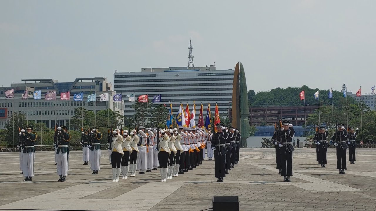 24-06-28 국방부 근무지원단 의장대대 3군 의장대 통합동작시범