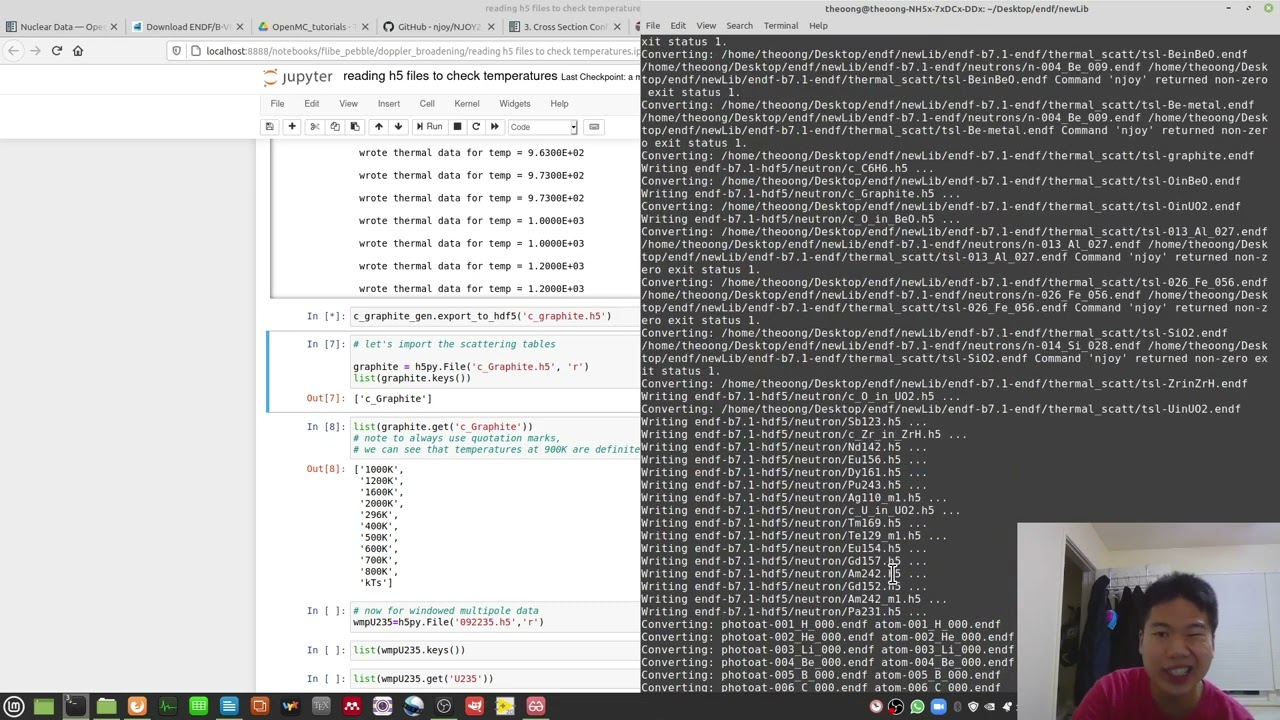 OpenMC 35: генерация пользовательских библиотек поперечных сечений для эффекта Доплера, часть I.