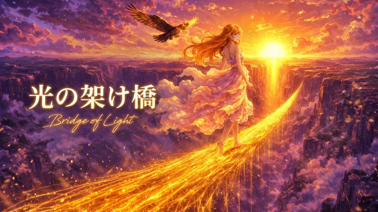 【希望のファンタジー/Uplifting Music】「光の架け橋 - Bridge of Light」- 黄金の輝きに向かって歩き出す、勇気と感動を与える壮大な旅