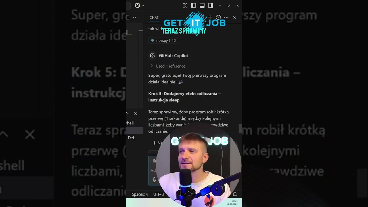 Tw&oacute;j pierwszy prawdziwy program w Pythonie &ndash; odliczanie z efektami i uruchomienie