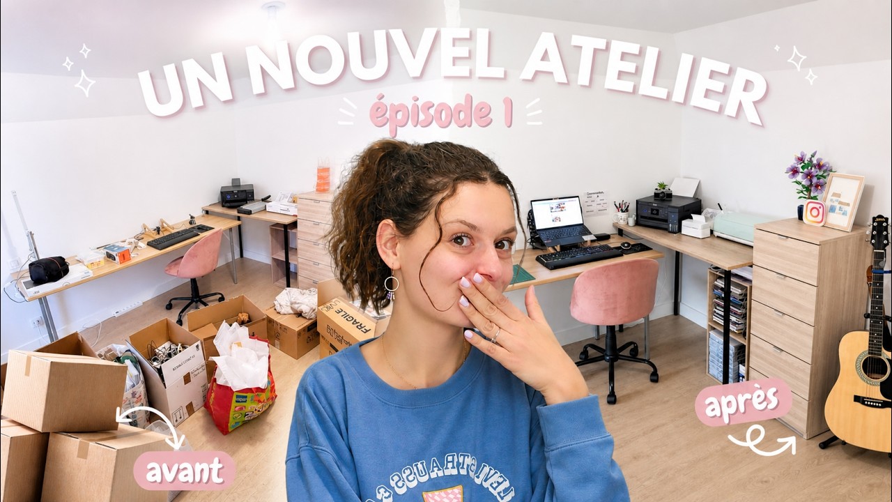 Tout installer dans mon nouvel atelier ✨épisode n°1