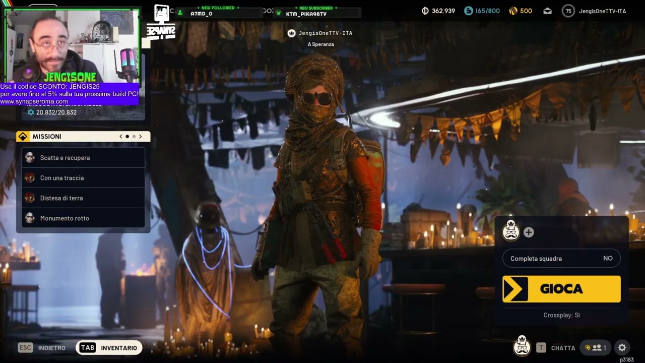 Ricevo 10 sub da un randomino su ARCraiders e parte l'hipe train liv 3😍