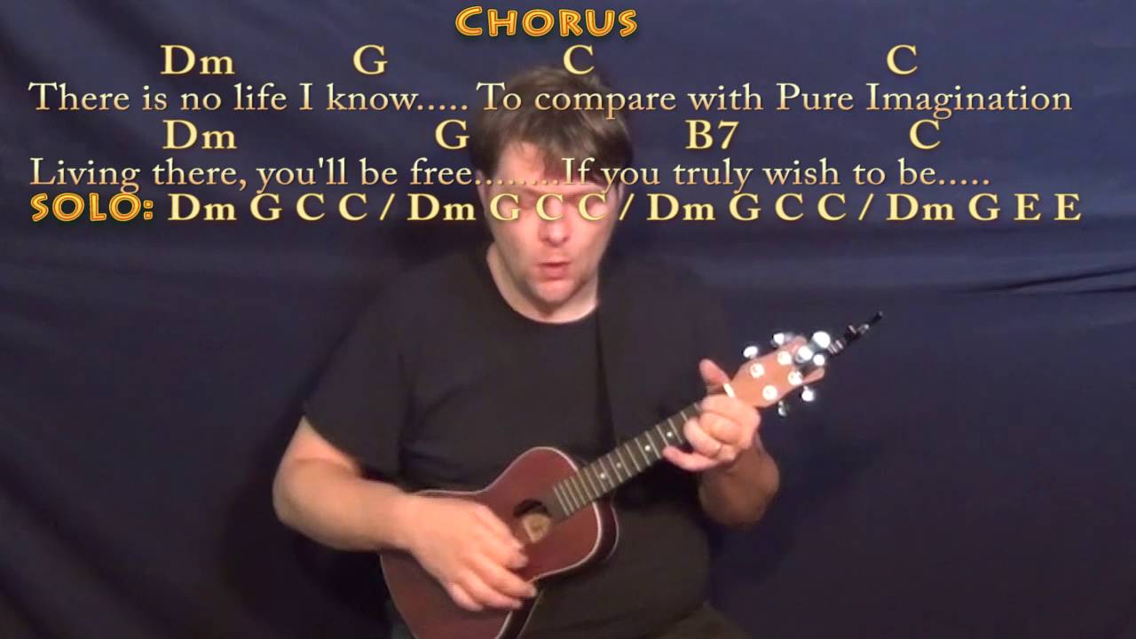 Pure Imagination (Gene Wilder) Ukulele Cover Lesson in C with Chords/Lyrics