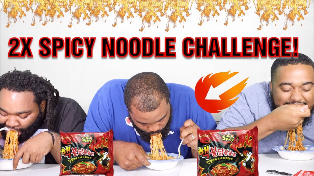 2X SPICY KOREAN NOODLES CHALLENGE!