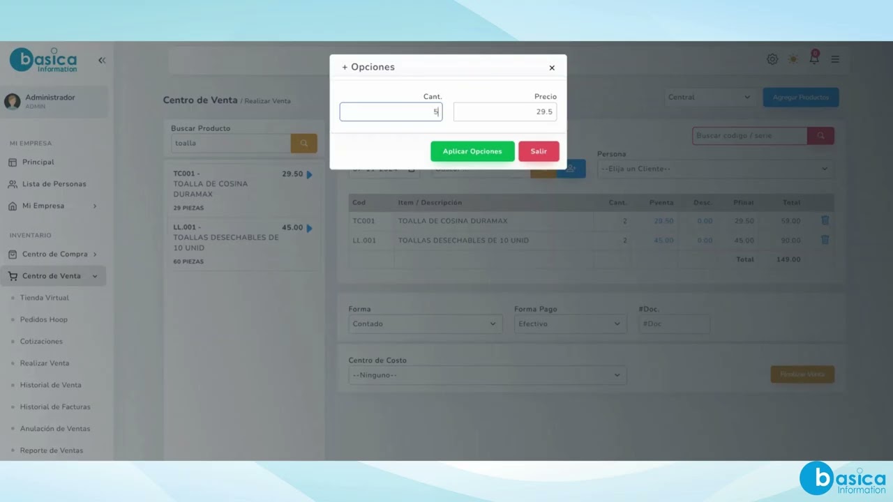 ¿Cómo registrar ventas al contado?