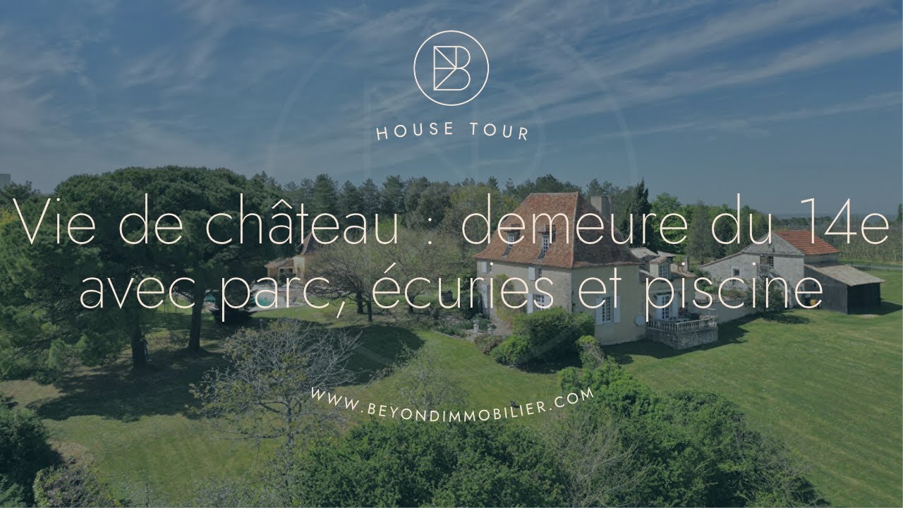 Secteur Bergerac (Dordogne) - Manoir historique 14ème siècle avec écuries et manège