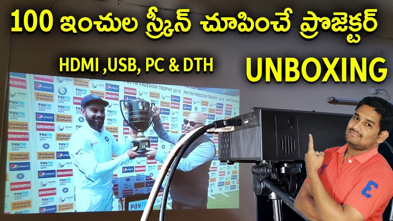 BlitzWolf BW VP1 High Defenition LCD Projector Unboxing and review in Telugu