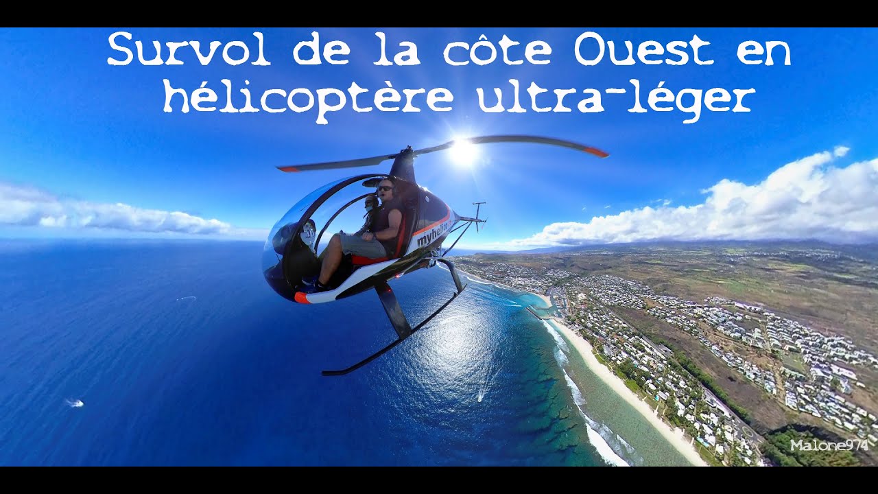 Go2/OR - Survol de la côte Ouest en hélicoptère biplaces, La Réunion 😍🇷🇪