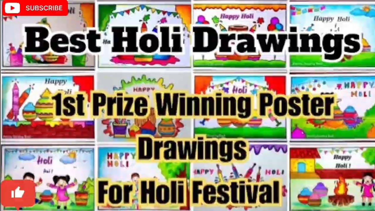 HAPPY HOLI POSTER DRAWING IDEAS 2026 / EASY STEPS TO DRAW HOLI DRAWING/ HAPPY HOLI DRAWING/ 