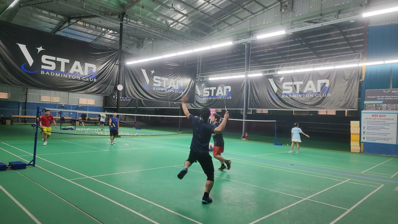 1803 MD [CLVK ]🤾‍♂️ GUN / Dũng 🏸 Bình Th / Hà Ng - HAPTHY Badminton - Sân Cầu lông Vstar