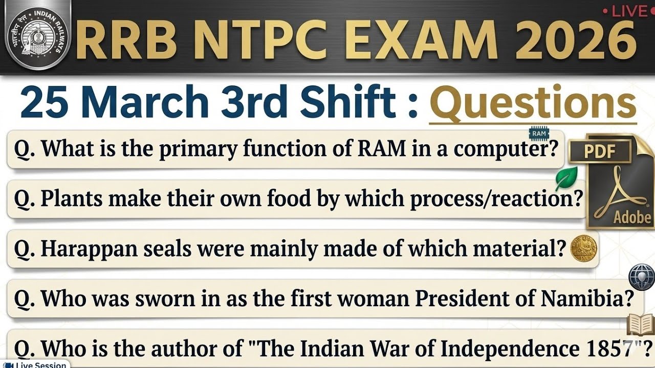 RRB NTPC 25 MARCH 3RD SHIFT ANALYSIS | RRB NTPC 3RD SHIFT ANALYSIS TODAY | NTPC GRADUATE REVIEW 2026