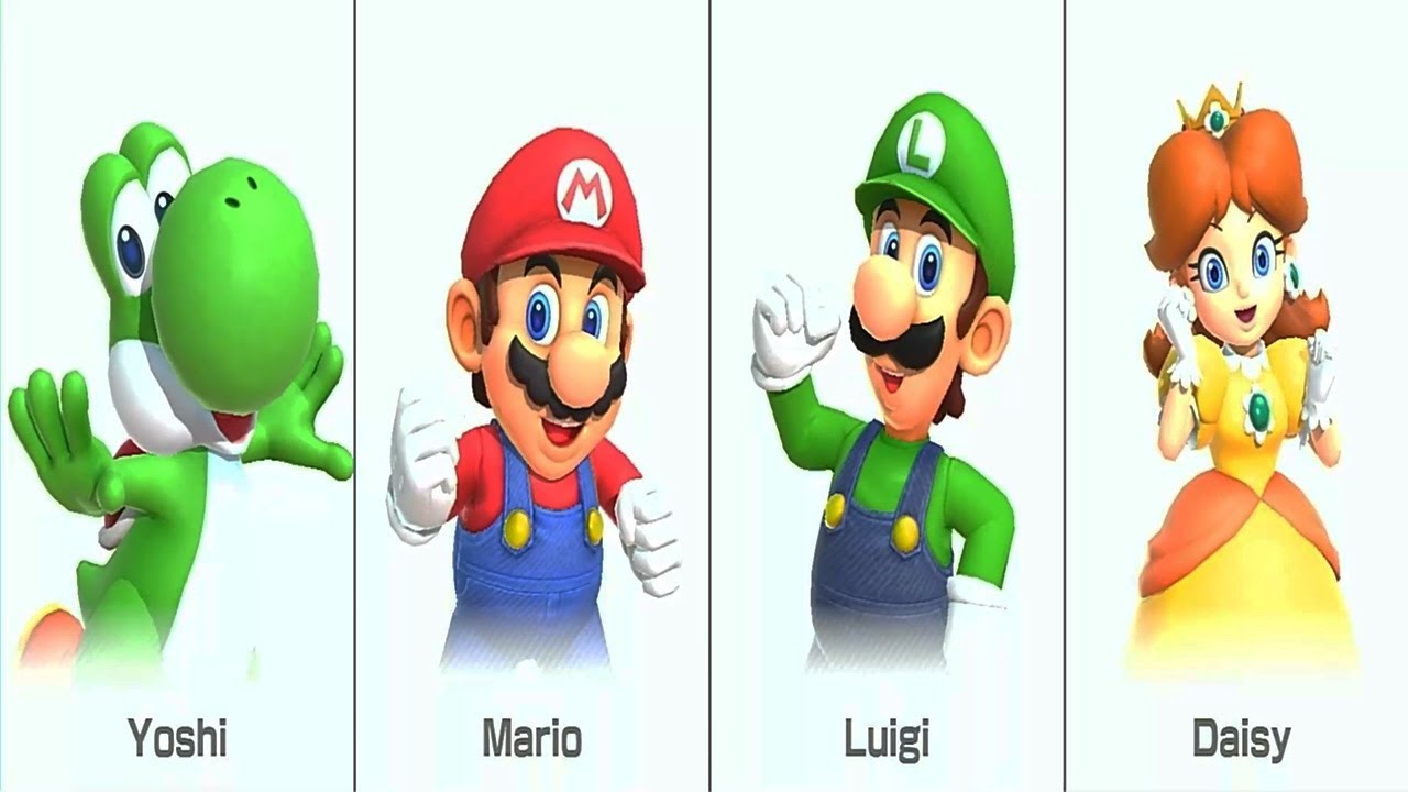 Super Mario Party - 4 Player Minigames - Yoshi Daisy Mario Luigi All Funny Minigames