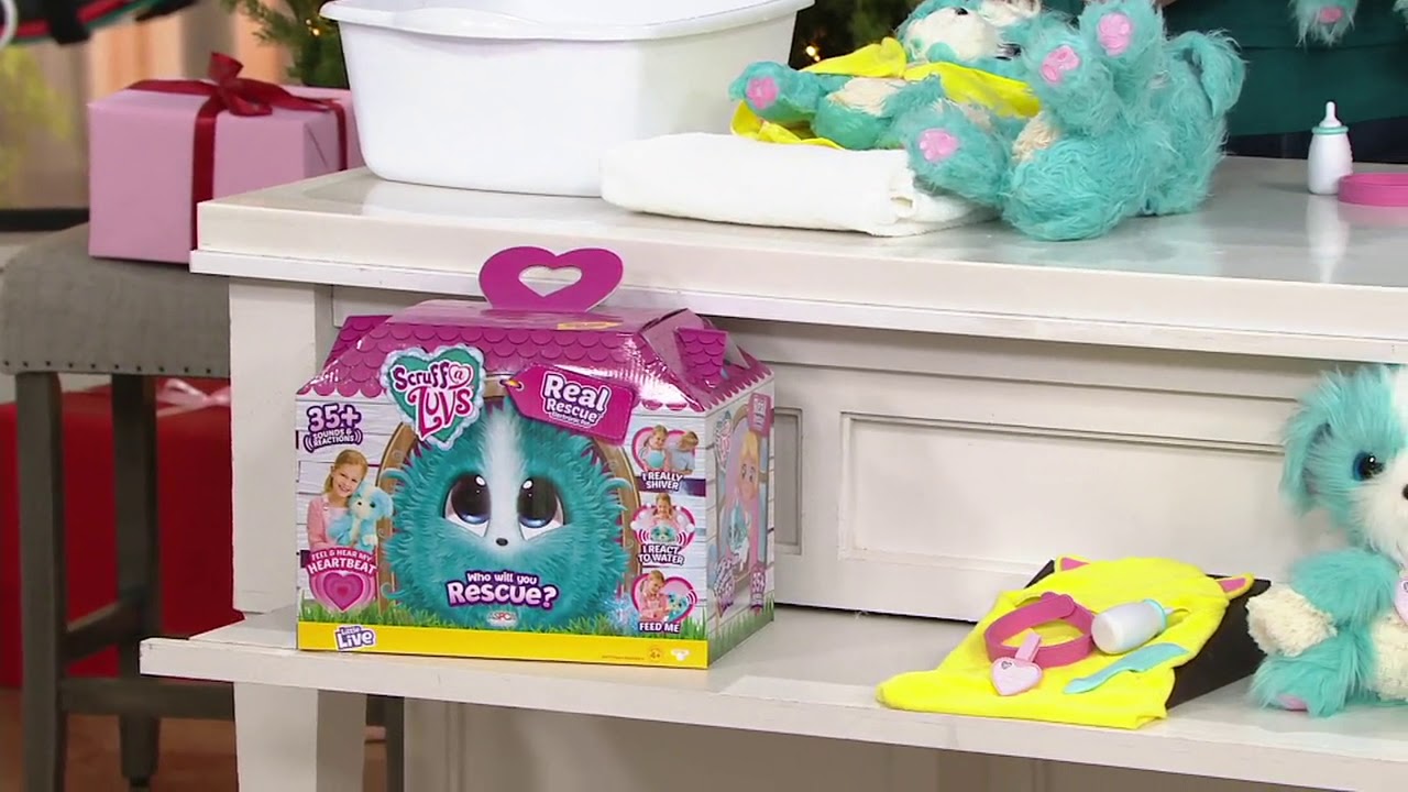 My Real Rescue Scruff A Luv Mystery Pet with Accessories on QVC