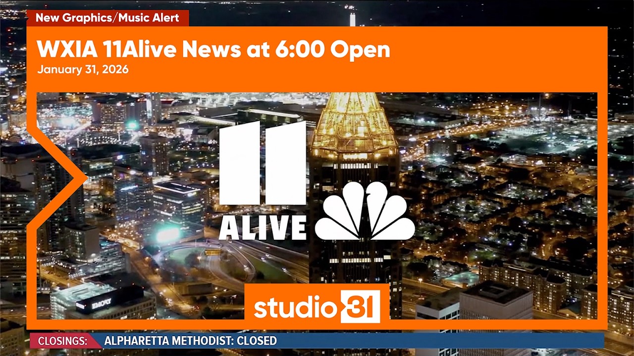 WXIA 11Alive News at 6:00 Open, 1/31/2026 (New Graphics/Music)
