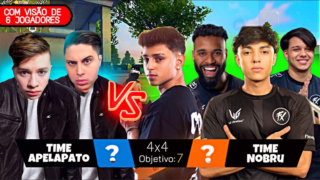 *COM VIS&Atilde;O DE 6 JOGADORES* 4X4 NOBRU, BOPS, GURAS, MANOMAX vs APELAPATO e MEGA! TEVE FARPAS!