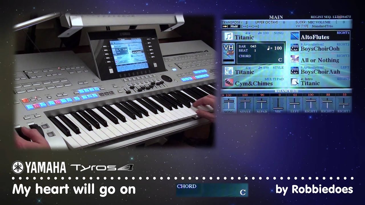 Tyros 4: My heart will go on - Celine Dion