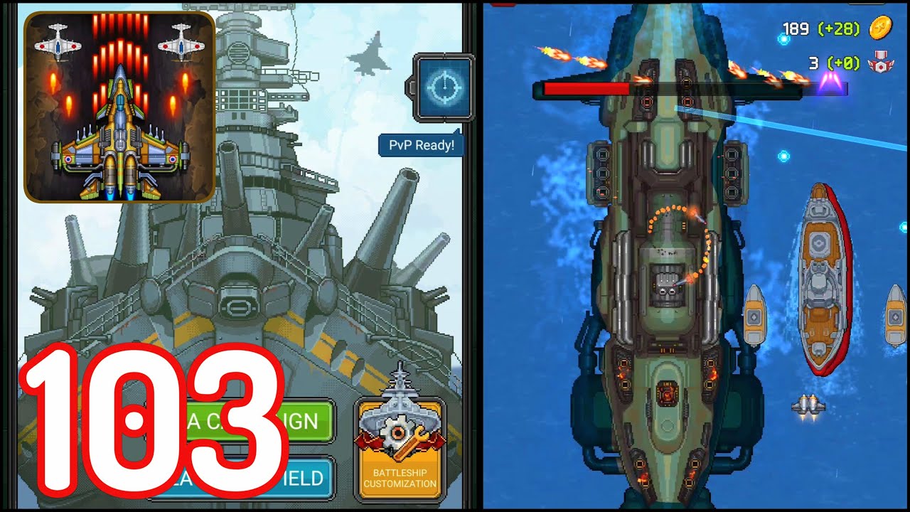 1945 Air Force-(Gameplay 103)-Sea Campaign Capitulo 4