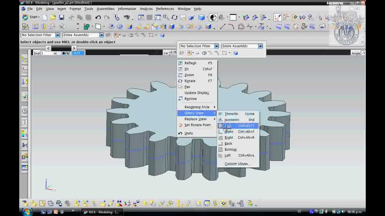 UG NX Engrane Recto (Spur Gear Modeling)