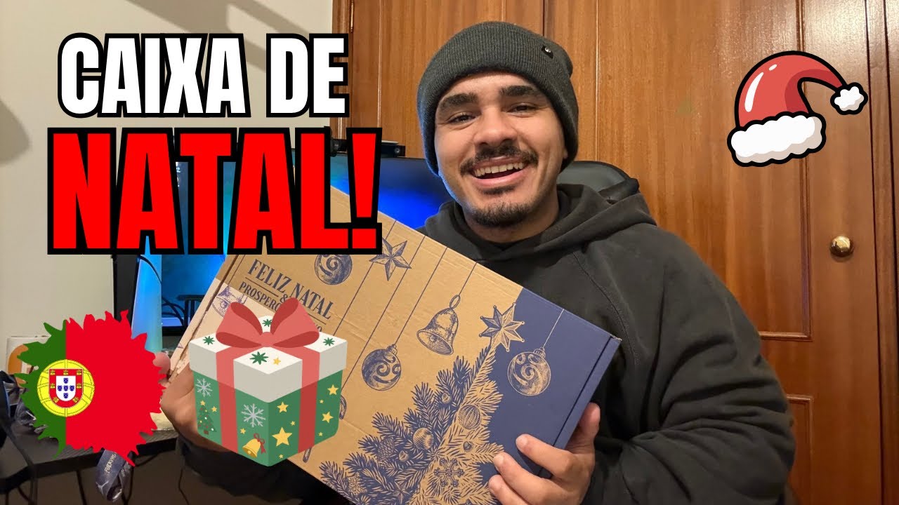 RECEBI UMA CAIXA DE NATAL DA FABRICA QUE EU TRABALHO EM PORTUGAL 🇵🇹 