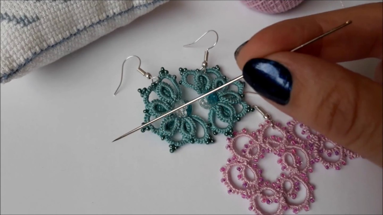 Needle tatting.Фриволите иглой для начинающих. Урок 1 Как делается двойной узел фриволите