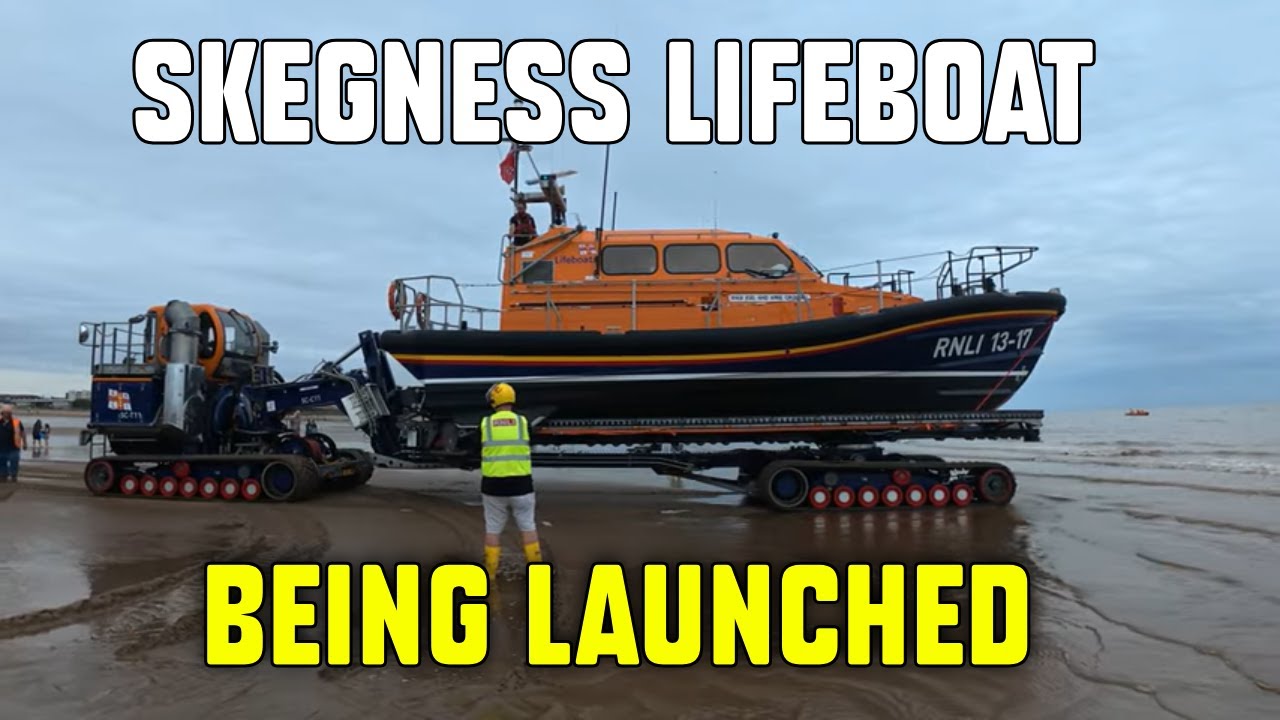 Skegness Lifeboat being launched