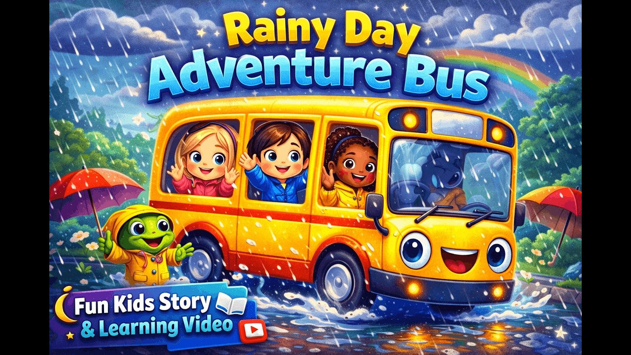Rainy Day Adventure Bus | Poem For Kids | Bedtime Poem