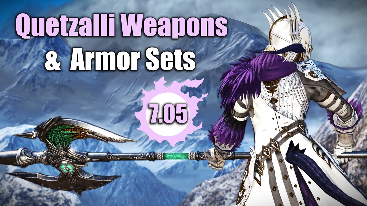 All Heliometry Tomestone Weapons & Gear | Quetzalli | 4K/UHD