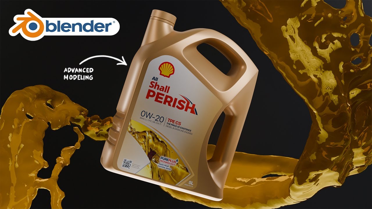 How to Create Engine Oil Bottle in Blender (Tutorial)