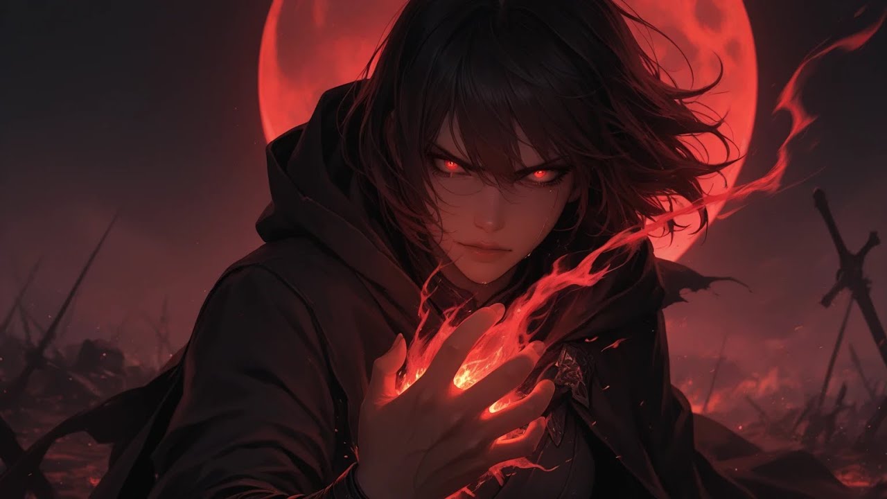 🌙 Under the Moon –  “Scarlet Howl Under the Moon”