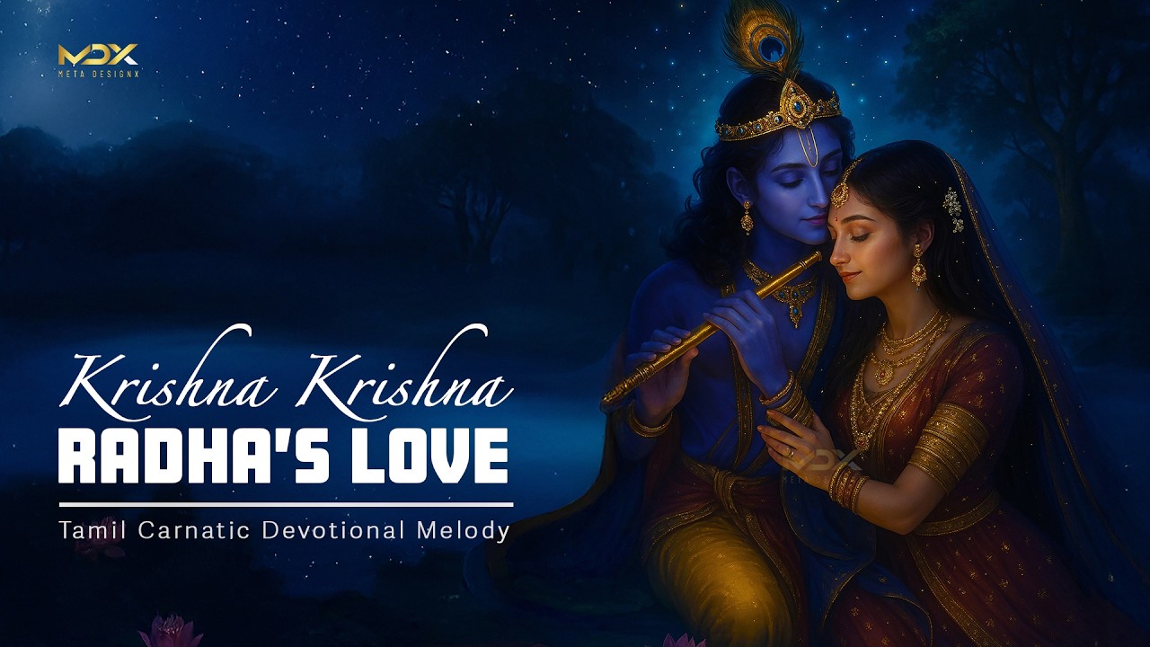 Krishna Krishna ❤️ Radha’s Love Song | Tamil Carnatic Devotional Melody 🎶 | Divine Bhakti Music