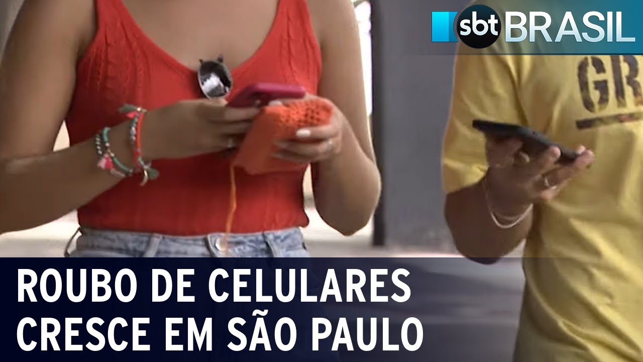 Furtos e roubos de celular crescem em São Paulo | SBT Brasil (05/03/22)