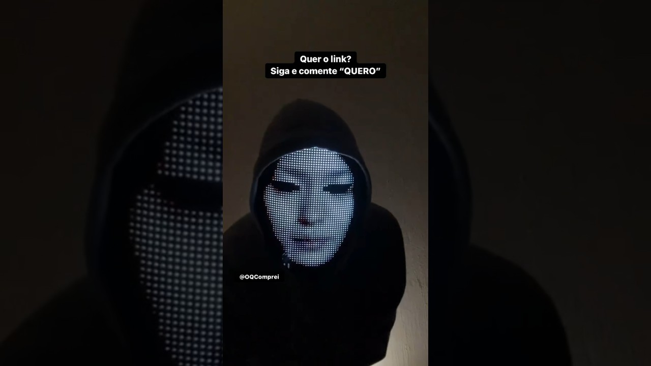 Máscara Led Halloween 👻 Link na Bio