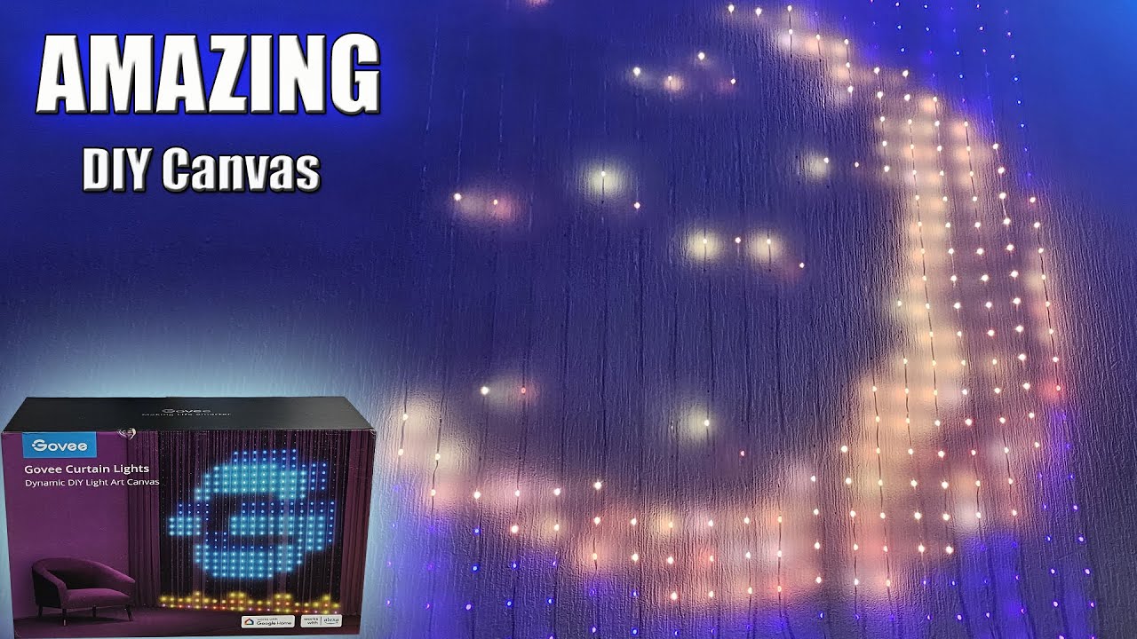 Govee Curtain Light ( DIY canvas ) THIS IS AMAZING.....