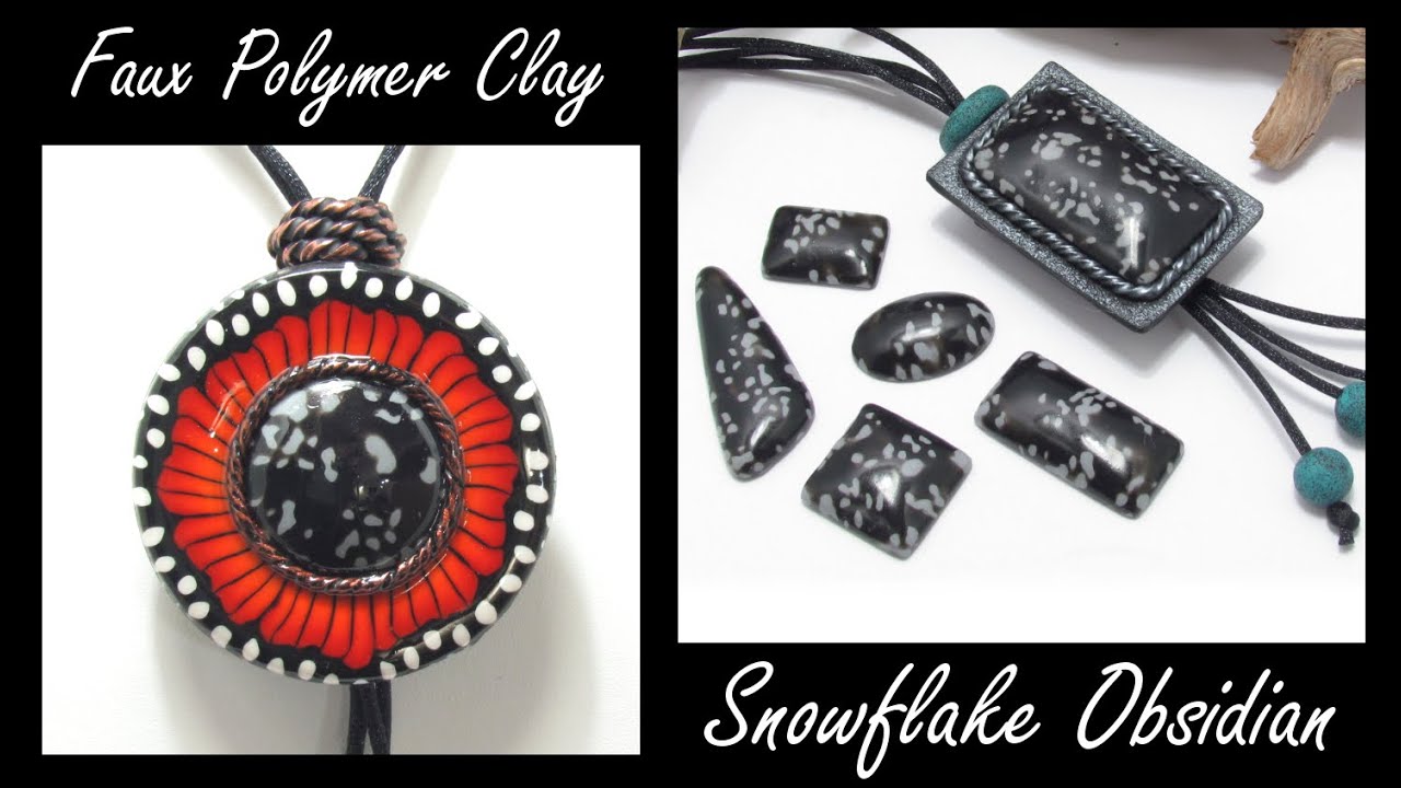 How to Make Faux Snowflake Obsidian With Polymer Clay