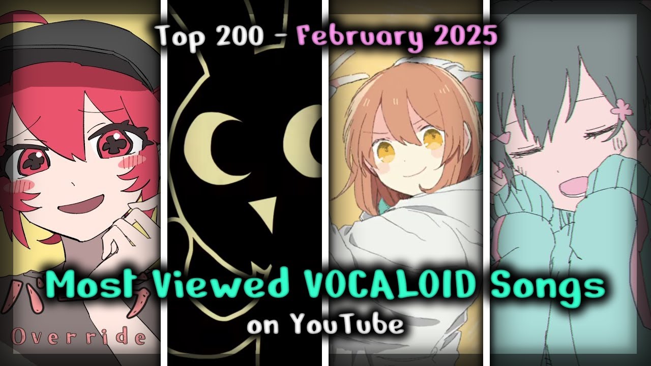 [TOP 200] Most Viewed VOCALOID Songs on YouTube (February 2025)