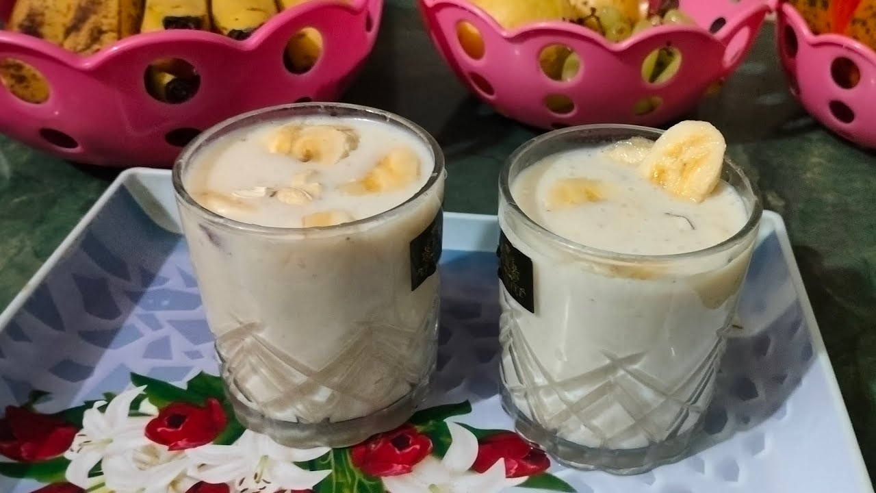 Tasty & Healthy Banana Shake Kaise Banaye 🍽️😋🍲