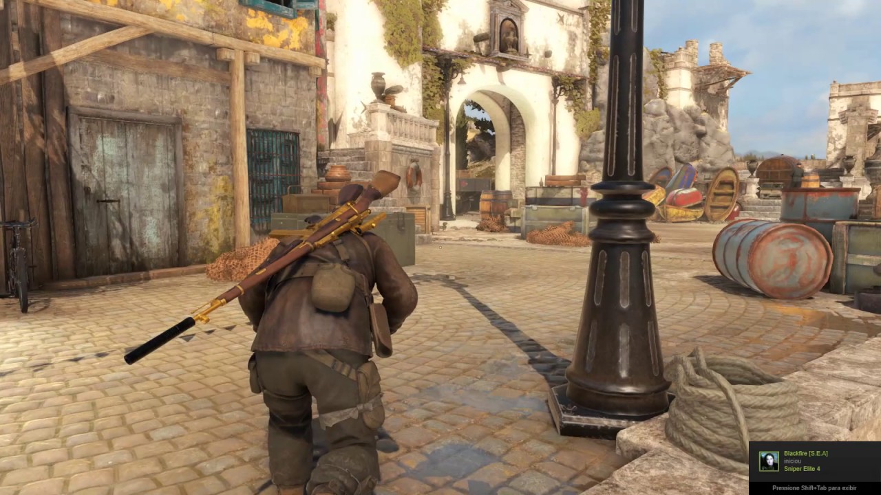 Sniper Elite 4: Aldeia de Bitanti -  Mate o atirador com Greta (Dificuldade Autêntico)